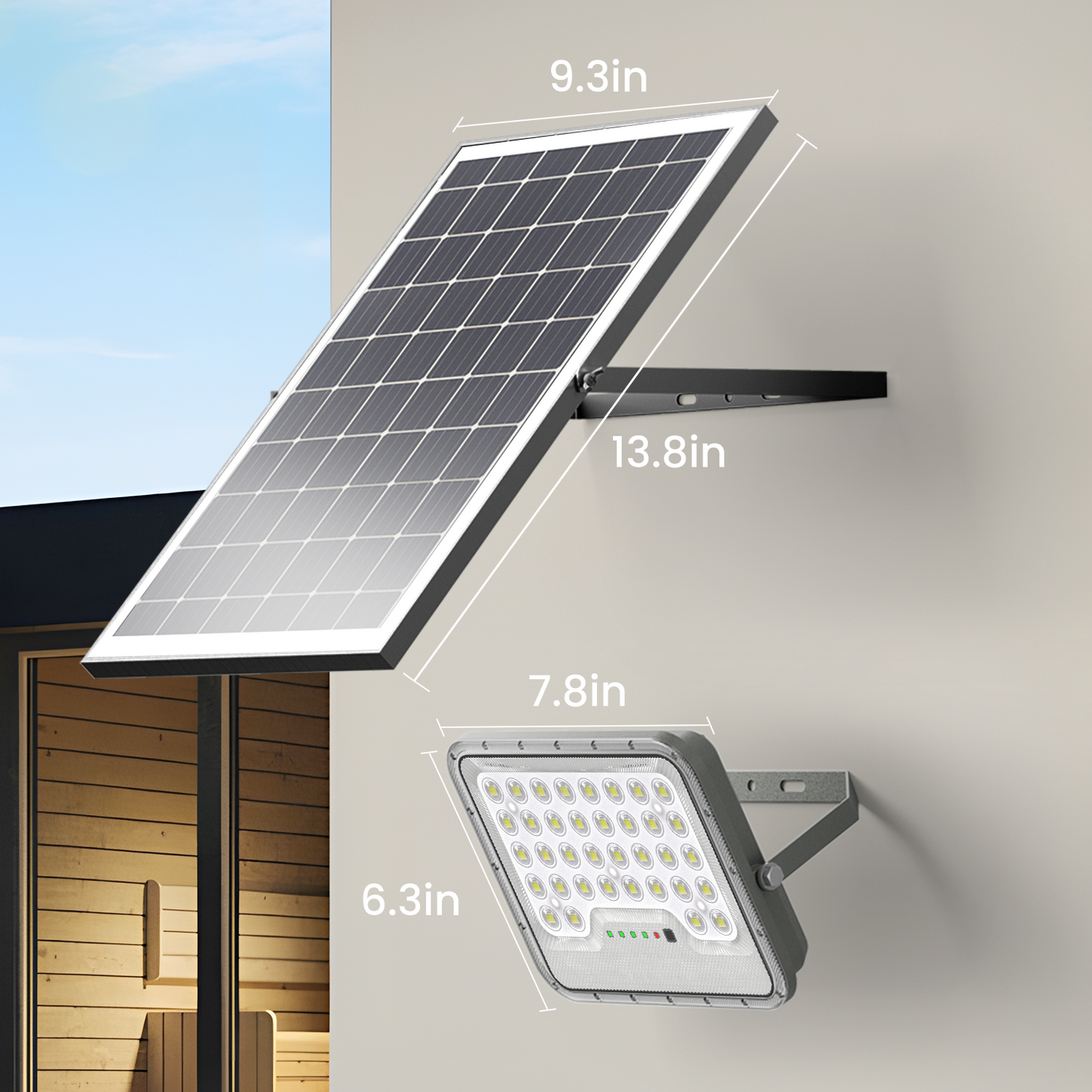 All Aluminum Multi-Purpose Solar Flood Light