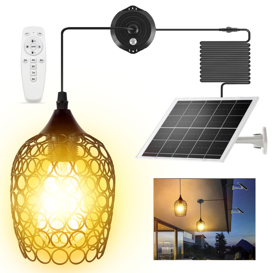 Vintage Industrial Solar Pendant  Light