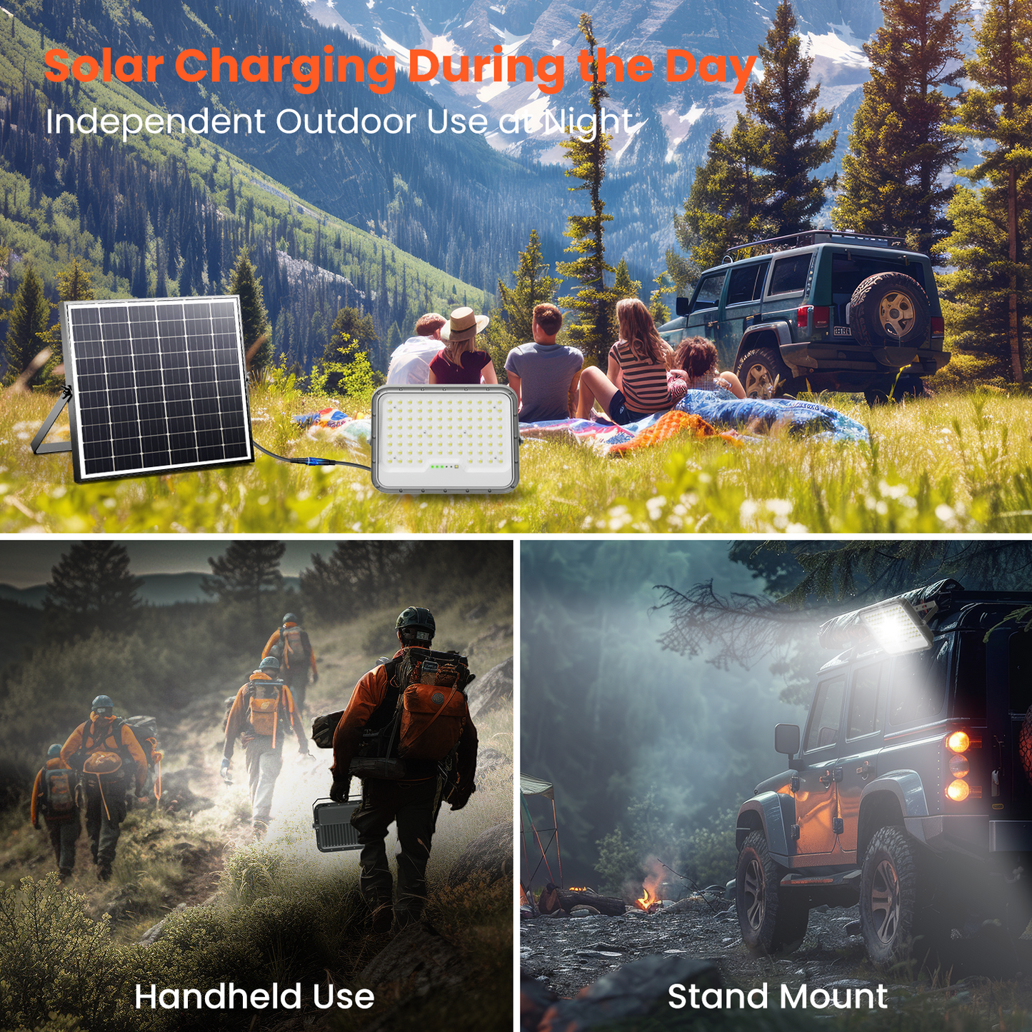 All Aluminum Multi-Purpose Solar Flood Light