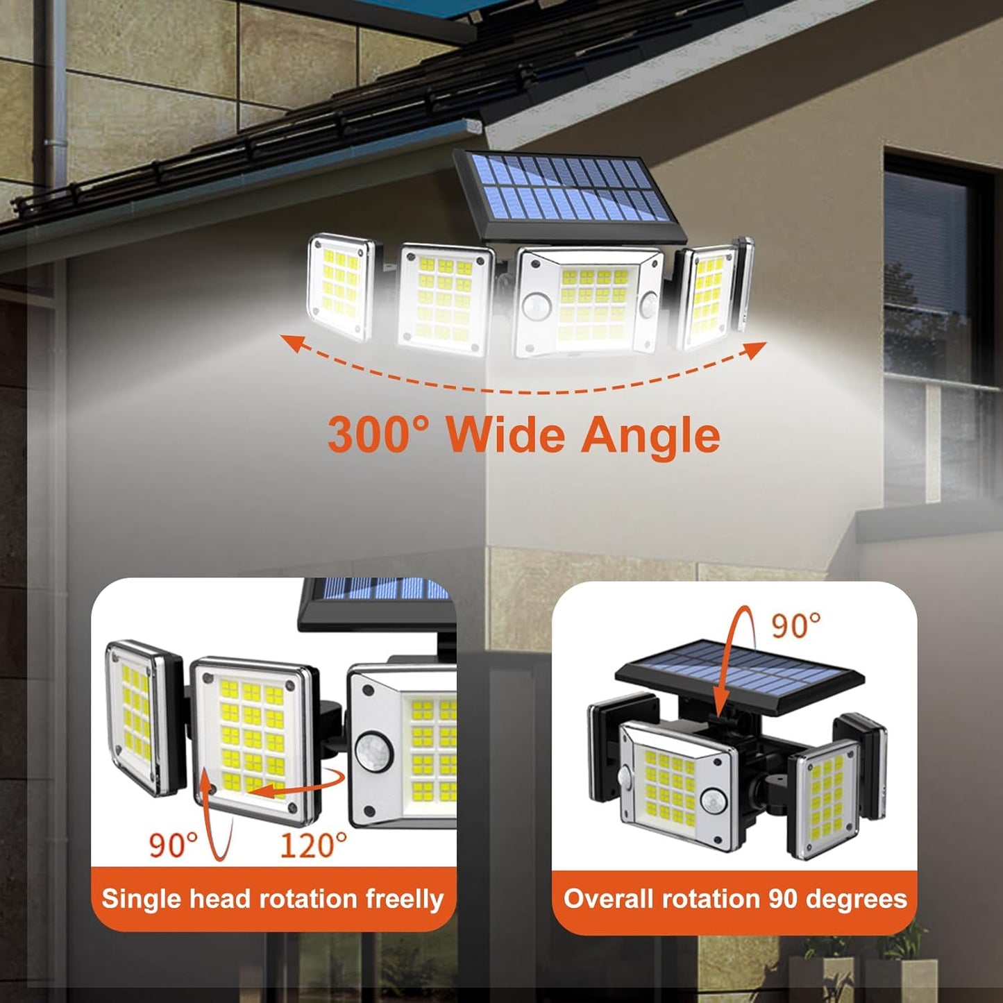 5 Heads Solar Flood Lights