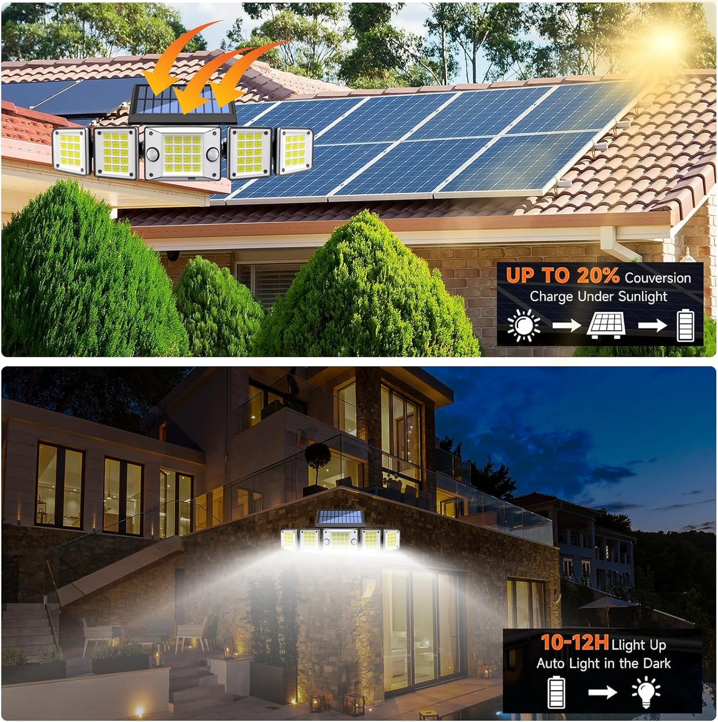 5 Heads Solar Flood Lights