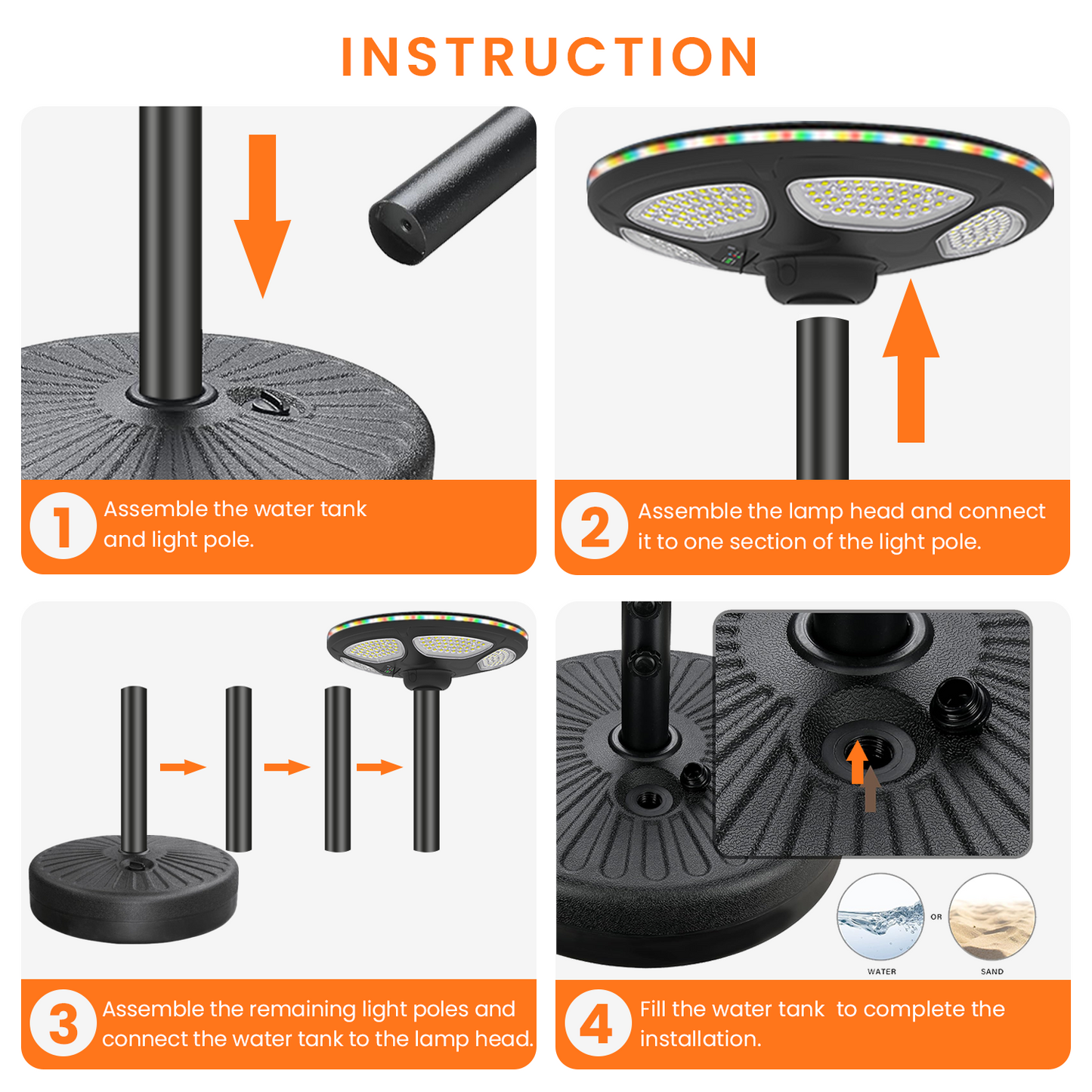 Solar Garden Post Light